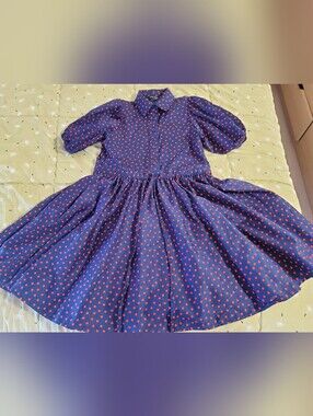kate spade Navy and Red Polka Dot Dress